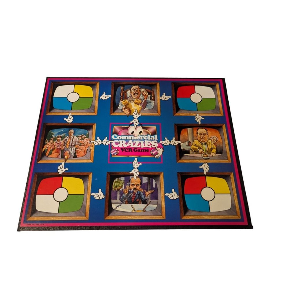 VTG 1986 Mattel Commercial Crazies VCR board Game replacment part - BOARD ONLY